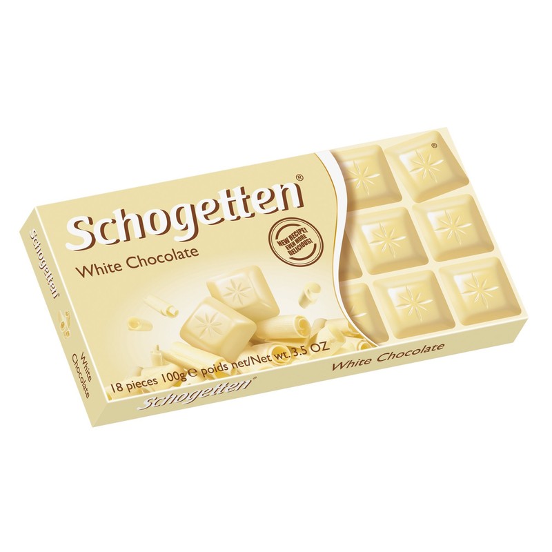 Schogetten German White Chocolate Bars, 100g/3.5oz (Pack of 6)