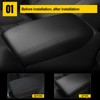 AOMSAZTO Armrest Cover for Civic Honda 2012-2015 Black Center Console