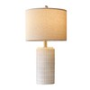 PoKat 23'' Bedside Table Lamp for Bedroom Nightstand - Ceramic
