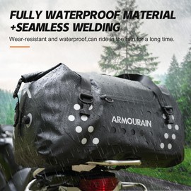 ARMOURAIN Motorcycle Dry Bag 75L Large Waterproof Duffel Bag Foldable duffel Trunk Seat Bag For Travel,Boating,Motorbike,Kayaking (Black)