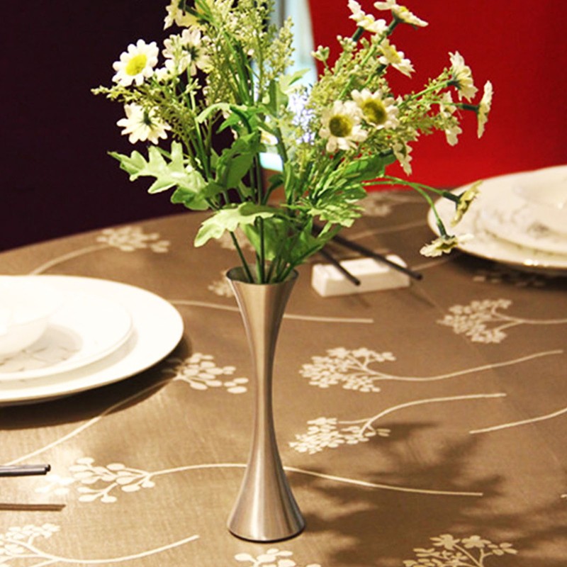 Stainless Steel Vase Innovative Elegant Modern Style Round Mouth Metal