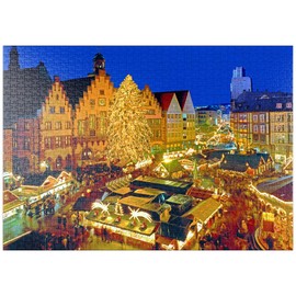 MyPuzzle Christmas Market on the Römerberg, Frankfurt am Main - Premium 1000 Piece Puzzle - MyPuzzle Special Collection by Puzzle Galaxy