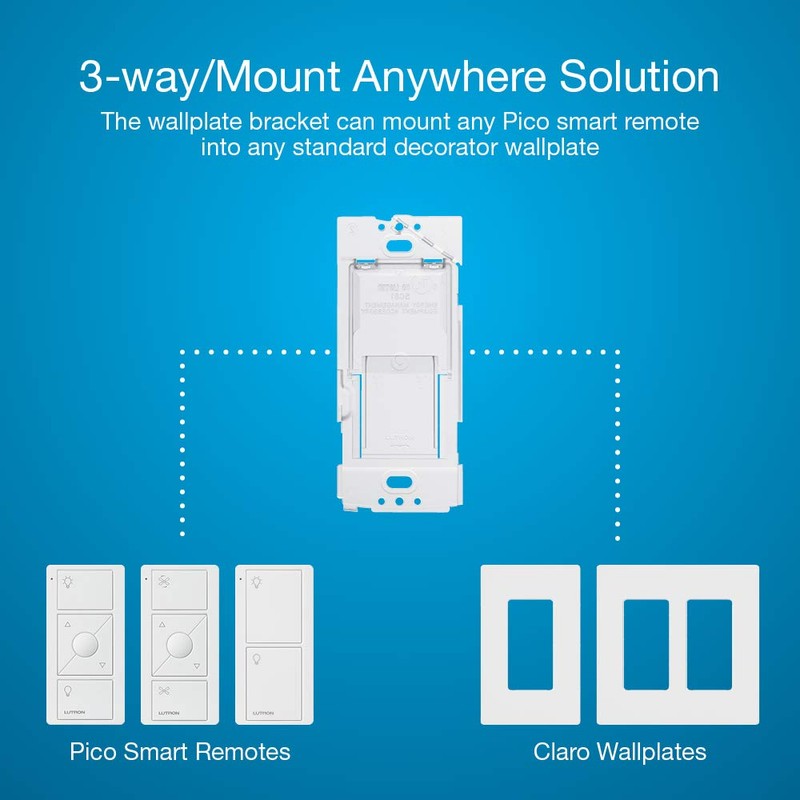 Lutron Caséta Wireless Pico Smart Remote Wall-Mounting Kit | PJ2-WALL-WH-L01