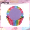 sourcing map 300 Count Cupcake Liners Rainbow Cupcake Cups Standard