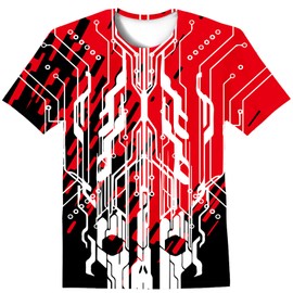 LAIDIPAS Kids Tees Cool T-Shirts for Boys Girls Unisex 3D Graphic Tops Shirts for Youth 14-16 Years