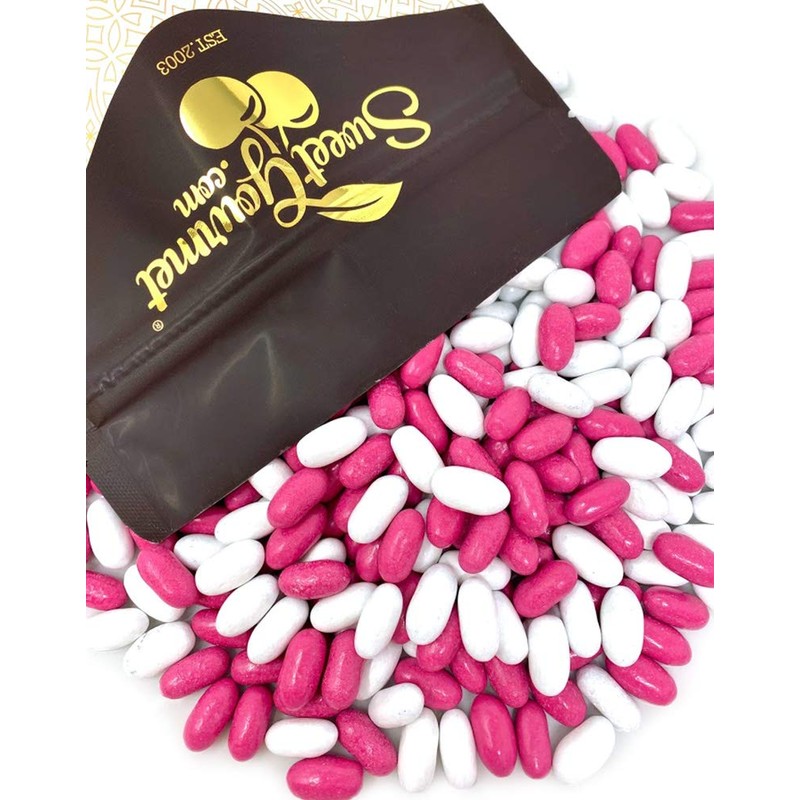 SweetGourmet Licorice Pastels, Pink and White Candy Coated Licorice Bites