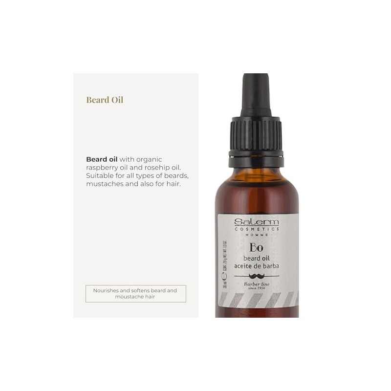Salerm Homme Beard Oil, 1.0 Ounce/30 ml