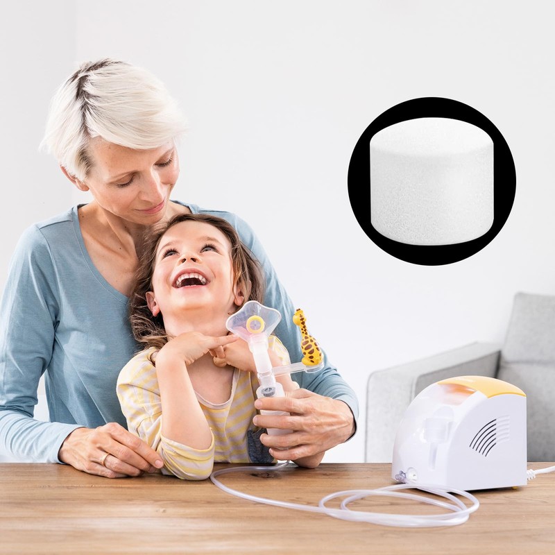 48 Nebulizer Filter Replacement Air Filter Sponge Compressor System Accessories-White