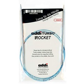 addi Circular Turbo Rocket Lace Skacel Blue Cord 24 pulgadas (60 cm), talla US 04 (3,5 mm)