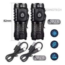 Zcgoingtech 2pzs Monstruo Tres Ojos Mini Linterna Tactica Ultra Potente