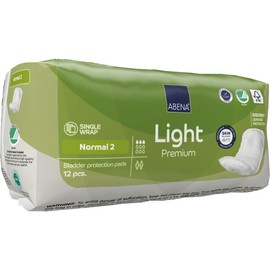 Abena Light Incontinence Pads, Eco-Labelled Women's Incontinence Pads for Adults, Breathable & Comfortable with Fast Absorption & Protection, Incontinence Pads for Women - Light Normal 2, 350ml, 12PK