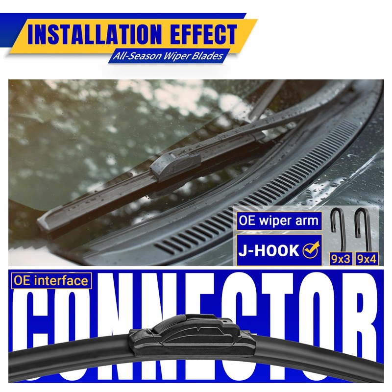 3 Wipers Fits Honda Pilot 2016-2022 Wiper Blades