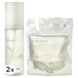 Lovium Calming Repair Young Cica Gel Serum 80ml + Refill 160ml Set, 2 Pieces / 러븀 카밍 리페어 어린시카 겔 세럼 80ml + 리필 160ml 세트, 2개