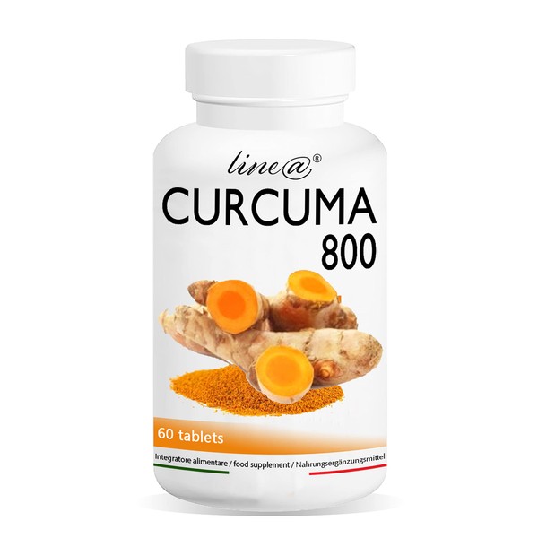 CURCUMA 800 Line@diet | 60 compresse ad alto dosaggio | 1000mg per dose giornaliera | integratore alimentare prodotto in Italia