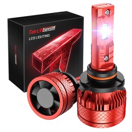 Torchbeam T6S Series 9006 Driving Fog Bulbs 40000LM Brighter, T6S Series 9006 Fog Bulbs, 9006 Dual Bulb 60000Hrs Longer Lifespan with Cooling Fan, Pack of 2