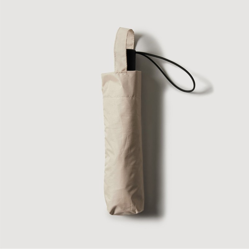 JAJU [JAJU] 3-Section Automatic Blackout Sun/Rain Umbrella - Beige