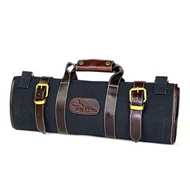 Boldric Black Canvas 17 Pocket Knife Bag