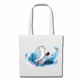 Bag Shoulder Bag Ice Hockey Skates Ice Hockey Skates Shopping Bag School Bag Gym Bag in White, White