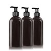 Oputec 3 x 500 ml Plastic Soap Dispenser Black +