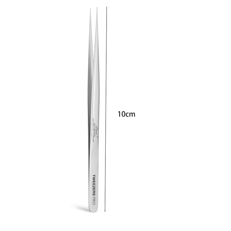 Precision Tweezers 2pcs Precision Stainless Steel Pointed Tweezers for Craft,