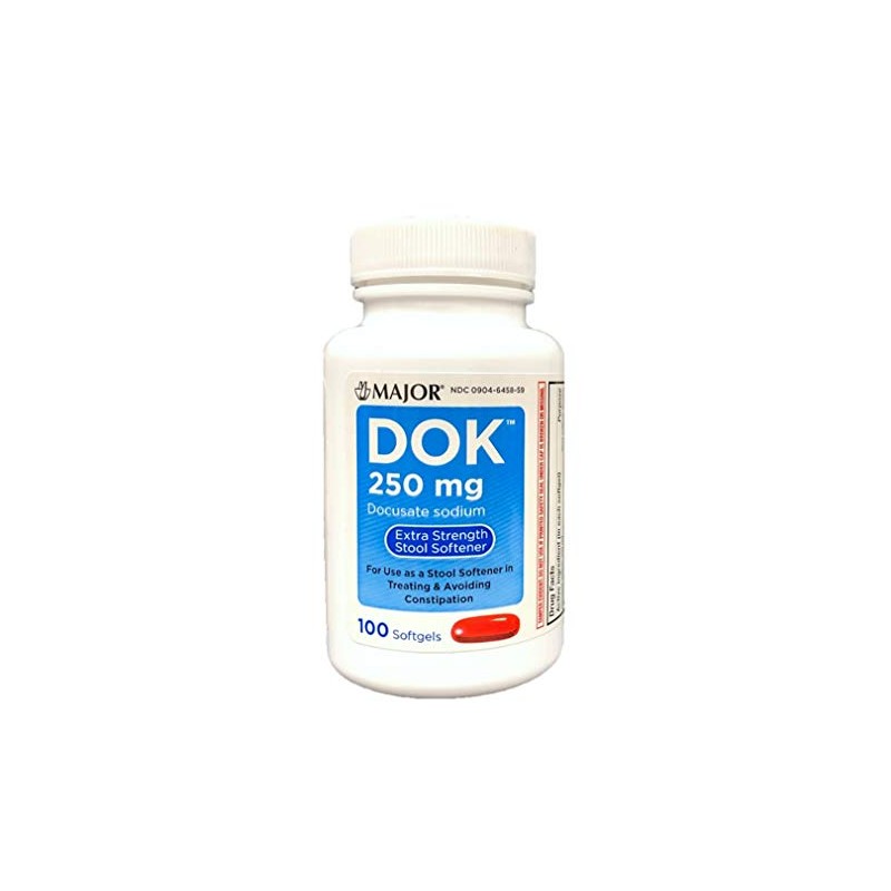 Major DOK 250 mg, Extra Strength Stool Softener, 100 Liquid