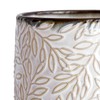 D'vine Dev 5 Inch Embossed Leaves Stoneware Planter Pot with