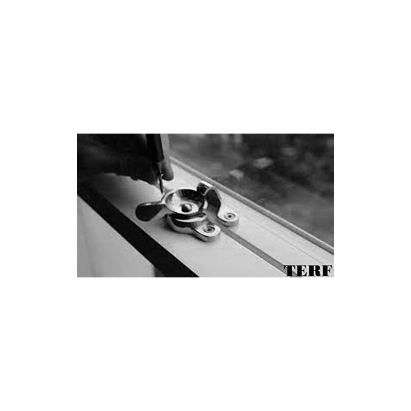 TERF® Traditional Polished Chrome Sash Window Lock Catch Latch Fitch