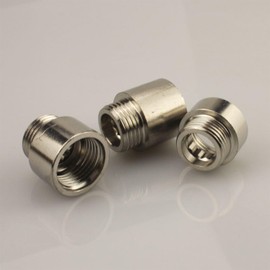 Set of 4 tap extensions, G1/2 extension, stainless steel G1/2 thread fitting, not easy to rust, G1/2 x 1 cm/2.5 cm, extend 1 cm/2.5 cm, for taps, angle valves, shower heads