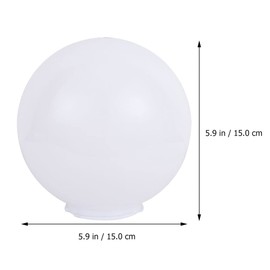 Lurrose Acrylic Globe Lamp Shade White Lamp Post Globe Lampshade Lamp Cover Replacement for Chandelier Ceiling Pendant Light Outdoor Lighting Fixture 15CM/ 9. 5CM