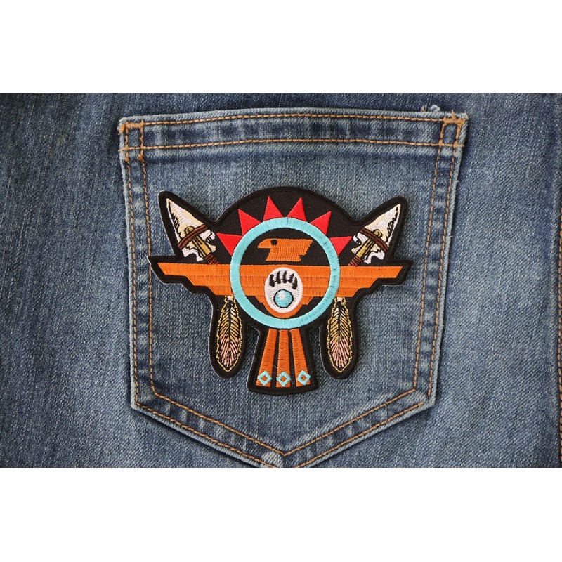 Native American Thunderbird Arrows Patch - 4x3.2 inch (P5881)