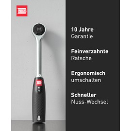 INBUS® 74087 Ratchet 1/2 Inch with Fine Teeth (72 Teeth)