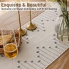 Boho Table Runner, Natural Cotton Woven Runner with Tassels Fall