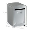 Relaxdays Napkin Dispenser Retro Metal Small Napkin Holder for Ice