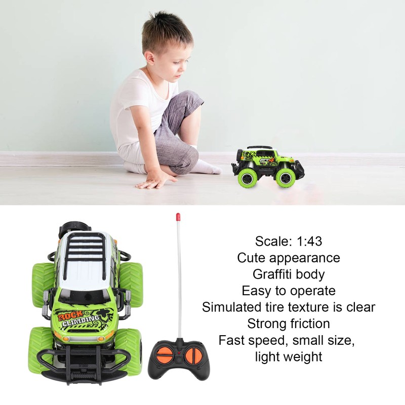 1:43 RC Mini Car Scrawl Cute Appearance Strong Friction Portable