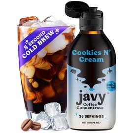 Javy Coffee Concentrate - Cold Brew Coffee, Perfect for Instant Iced Coffee, Cold Brewed Coffee and Hot Coffee, 35 Servings - Cookies N’ Cream