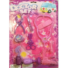 Unbranded Doctor Nurse Role Play Check Up Stethoscope Microscope Bandaid Scissors Toy Set