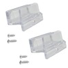 2PCS Sliding Shower Door Bottom Guide, Clear Acrylic Frameless Door