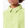 NA-KD Women's Buttoned Collar Sweater Polo Jumper, lime green