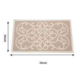 PetLike Cat Litter Mat, Thick Litter Trapping Mat, Durable Litter Box Mat Waterproof, Indoor Mat Washable Mats with Non-Slip Backing, Soft on Kitty Paws and Easy to Clean, Phthalate Free