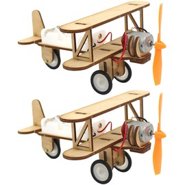 SAFIGLE 2pcs Goodie Bag Rc Airplanes for Adults Wooden Aeroplane Dc Motors Kit Stem Airplane Building Kit Model Plane Kids Wooden Puzzles Decorative Model Toy Accessories Self Made Student