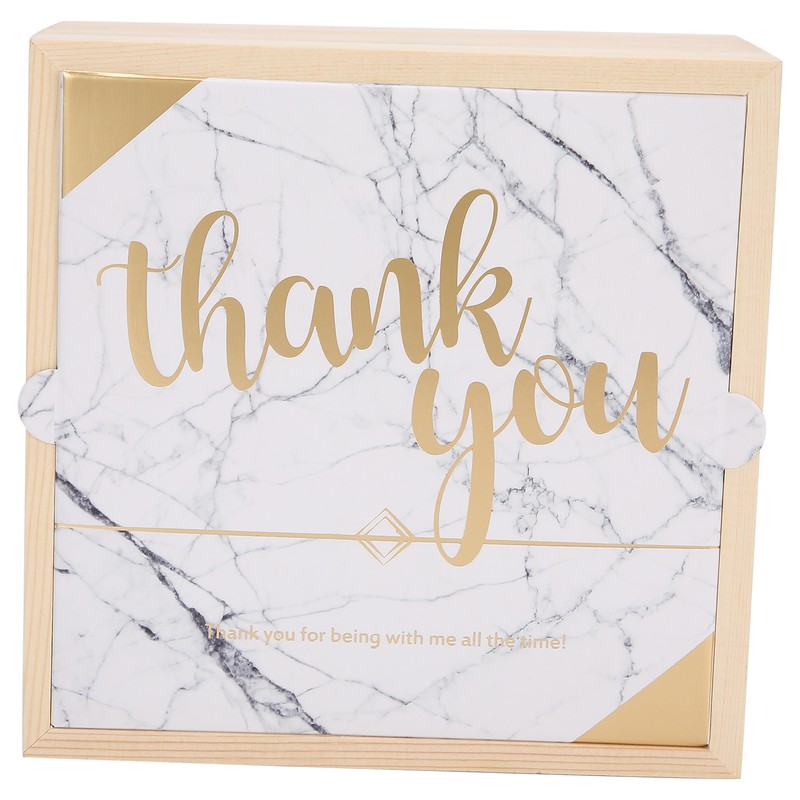 2 Set Wedding Wooden Gift Box PVC Exquisite Candy Packaging