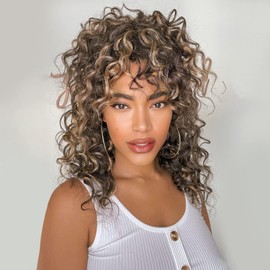 ToyoTree Ocean Wave Crochet Cabelo - 12 Pulgadas 8 Paquetes Rubio Destacado Largo Medio Rizado Onda Profundo Pelo Crochet, Sintético Ocean Wave Trenzado Extensiones De Cabello (12 Pulgadas, 8P) P4/27