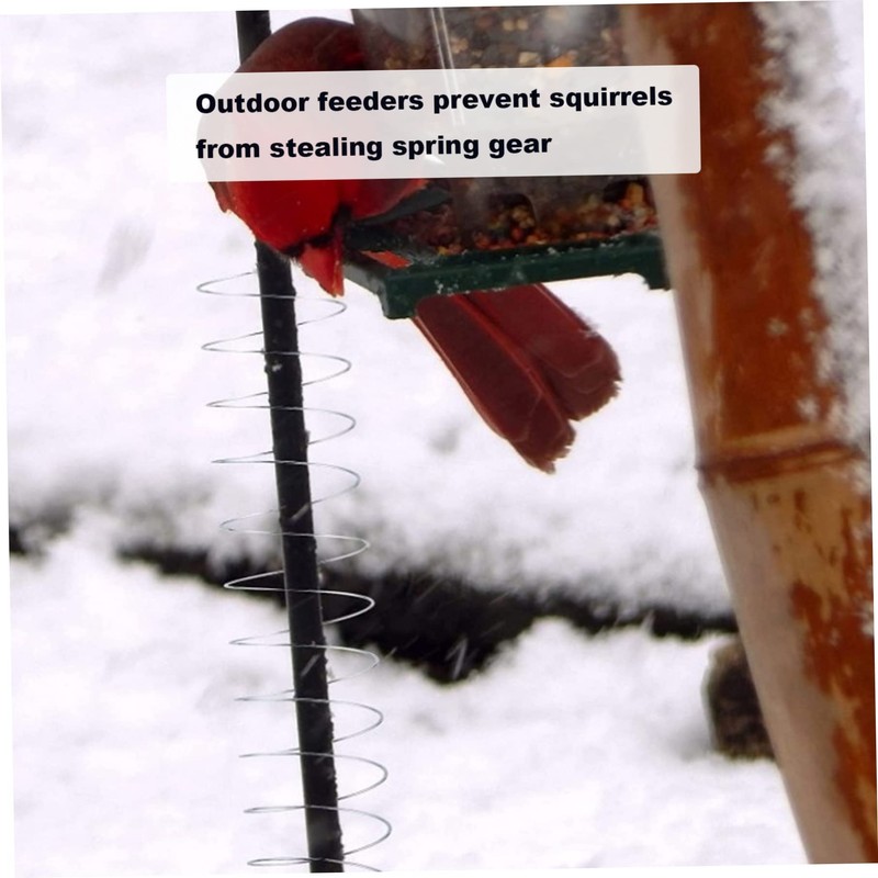 Squirrel Baffle Squirrel-Proof Spring Device Metal Squirrel Baffle for Bird