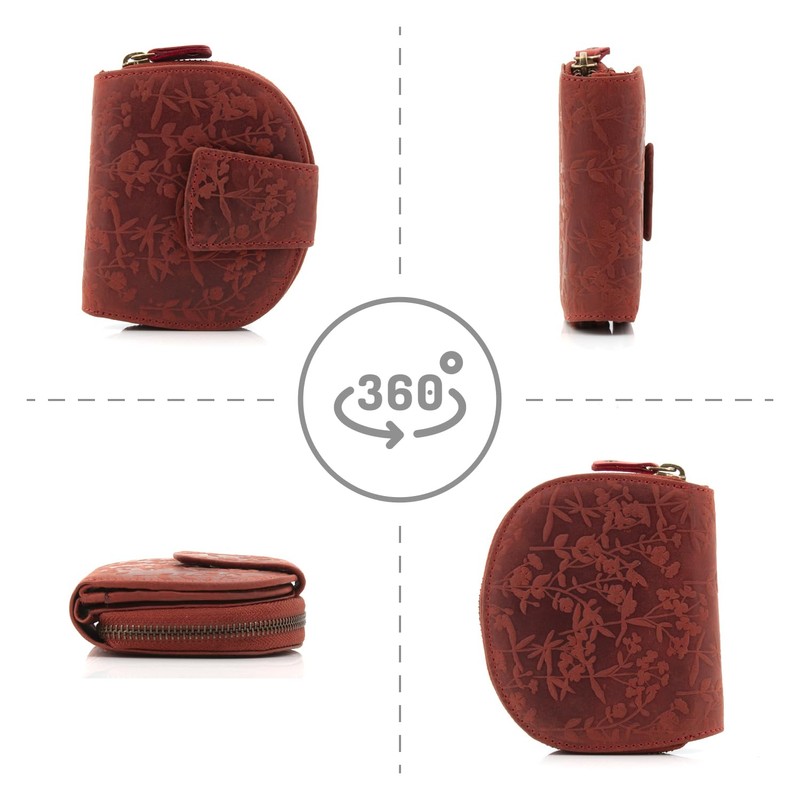 ekavale Modern Leather Women's Purse with RFID Protection and Latch