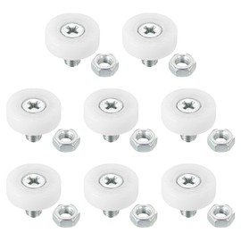 PATIKIL 19mm Drawer Rollers, 8 Pack Plastic Drawer Pulley Replacement Wheels Bearing Small Pulley with Nuts