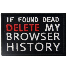 Delete your browser history in case of dead embroidered Velcro patch