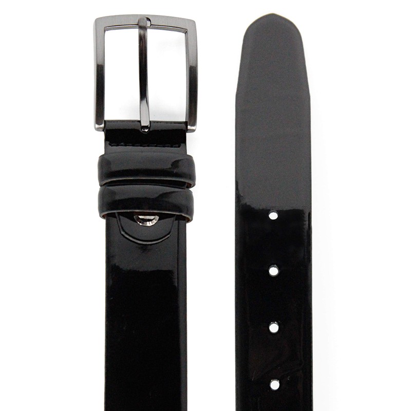 Redbridge Men's Leather Belt Patent Belt RBC Premium Black 90