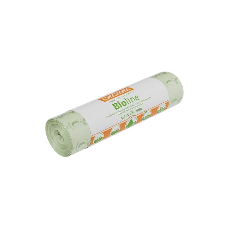 DEISS Bioline 30 Litre Biodegradable Bin Liners (Pack of 10)