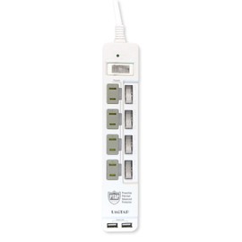Princeton UniTAP PPS-UTAPS3 Fire Prevention + USB Power Supply Function, Multi-Tap 4 AC / 2 USB