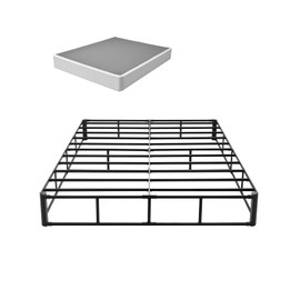 VEVOR Box Spring, Queen Size Bed Frame with Washable Fabric Cloth, Heavy Duty Metal Frame for Queen Bed, 9 in Mattress Foundation, 3500 lbs Max Weight Capacity, Easy Assembly, 79.1L x 59.6W x 9.1H in
